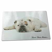 Large Glass Cutting Chopping Board Bulldog 