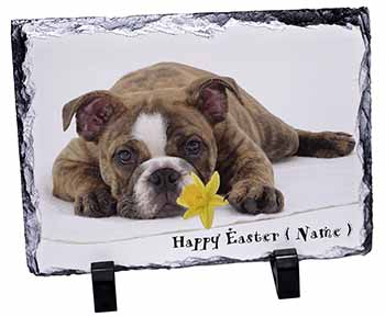 Personalised Bulldog Gift, Stunning Photo Slate