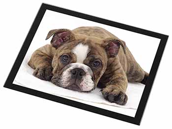 Bulldog Black Rim High Quality Glass Placemat