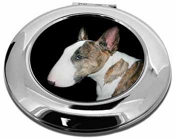 A Beautiful Brindle Bull Terrier Make-Up Round Compact Mirror