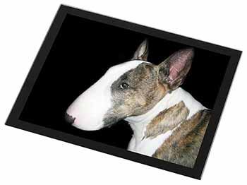 A Beautiful Brindle Bull Terrier Black Rim High Quality Glass Placemat