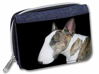 A Beautiful Brindle Bull Terrier Unisex Denim Purse Wallet