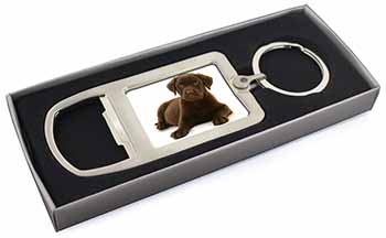 Chesapeake Bay Retriever Dog Chrome Metal Bottle Opener Keyring in Box