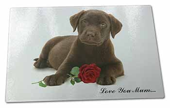 Large Glass Cutting Chopping Board Puppy+Rose 