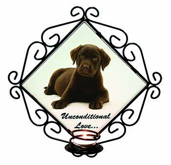 Chesapeake Bay Retriever-Love Wrought Iron Wall Art Candle Holder