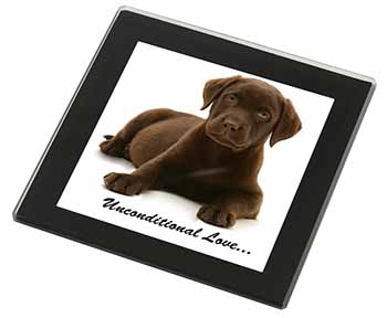 Chesapeake Bay Retriever-Love Black Rim High Quality Glass Coaster