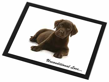 Chesapeake Bay Retriever-Love Black Rim High Quality Glass Placemat