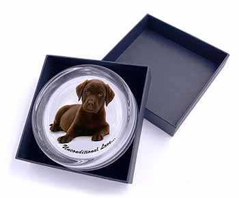 Chesapeake Bay Retriever-Love Glass Paperweight in Gift Box