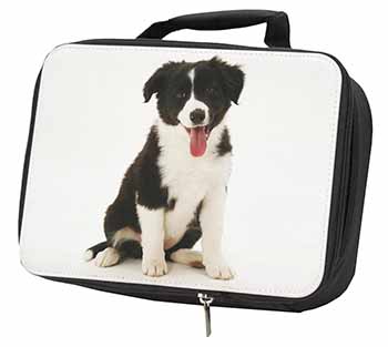 Border Collie Puppy Black Insulated School Lunch Box/Picnic Bag