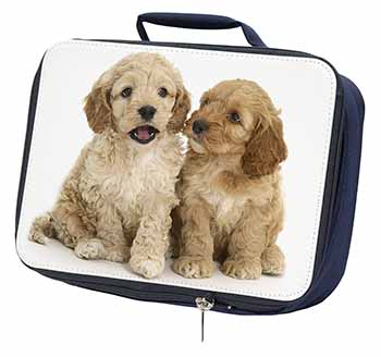 Cockerpoo Puppies Navy Insulated School Lunch Box/Picnic Bag