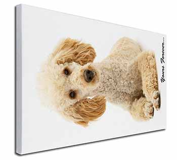 Apricot Poodle "Yours Forever..." Canvas X-Large 30"x20" Wall Art Print