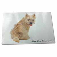 Large Glass Cutting Chopping Board Cairn Terrier 