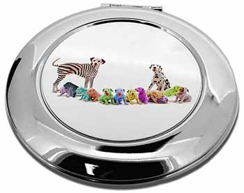 Colourful Dalmatian Dogs Make-Up Round Compact Mirror