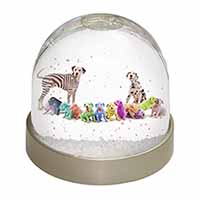 Colourful Dalmatian Dogs Snow Globe Photo Waterball