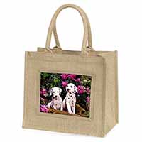 Dalmatian Natural/Beige Jute Large Shopping Bag