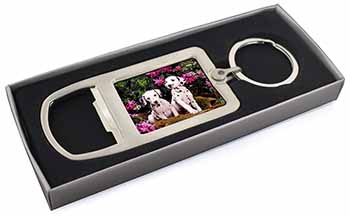 Dalmatian Chrome Metal Bottle Opener Keyring in Box