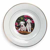 Dalmatian Gold Rim Plate Printed Full Colour in Gift Box