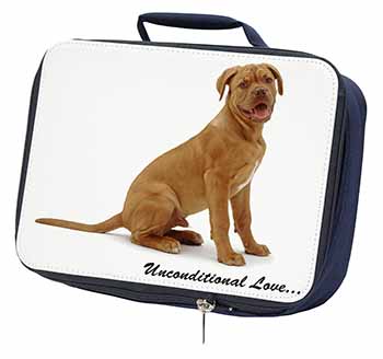 Dogue De Bordeaux-With Love Navy Insulated School Lunch Box/Picnic Bag