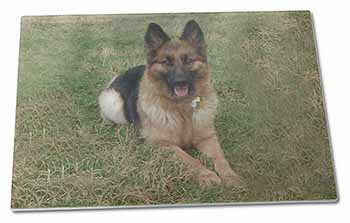 Large Glass Cutting Chopping Board Alsatian/ German Shepherd Dog