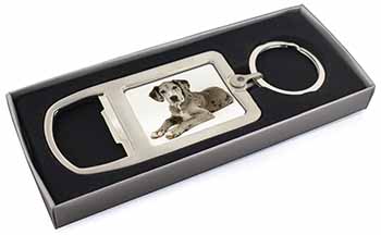 Great Dane Chrome Metal Bottle Opener Keyring in Box