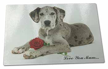 Large Glass Cutting Chopping Board Great Dane+Rose 