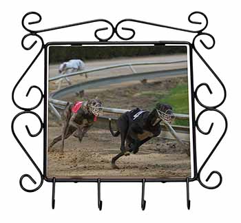 Greyhound Dog Racing Wrought Iron Key Holder Hooks