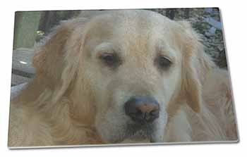 Large Glass Cutting Chopping Board Golden Retriever Dog