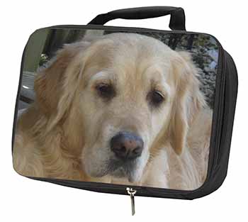 Golden Retriever Dog Black Insulated School Lunch Box/Picnic Bag