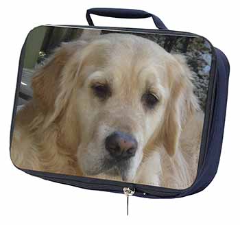 Golden Retriever Dog Navy Insulated School Lunch Box/Picnic Bag