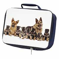 German Shepherd Dogs Navy Insulated School Lunch Box/Picnic Bag