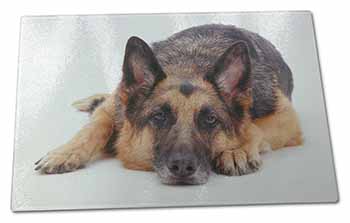 Large Glass Cutting Chopping Board German Shepherd