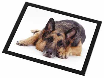 German Shepherd Black Rim High Quality Glass Placemat