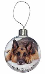 German Shepherd Grandma Christmas Bauble