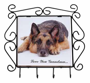 German Shepherd Grandma Wrought Iron Key Holder Hooks