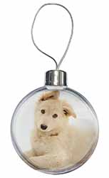 White German Shepherd Christmas Bauble