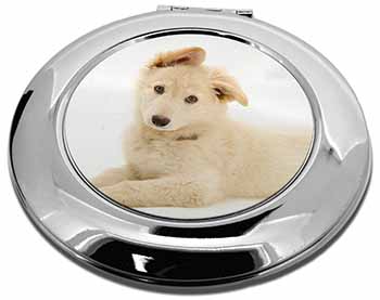 White German Shepherd Make-Up Round Compact Mirror