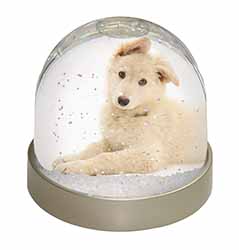 White German Shepherd Snow Globe Photo Waterball