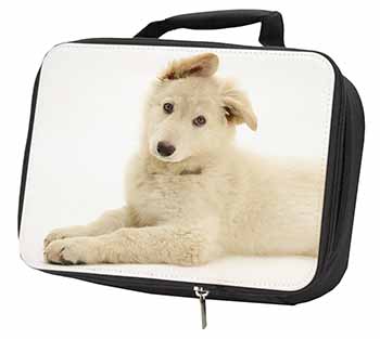 White German Shepherd Black Insulated School Lunch Box/Picnic Bag