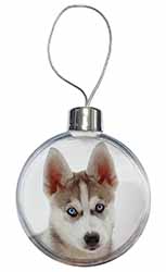 Siberian Husky Puppy Christmas Bauble