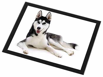 Siberian Husky Dog Black Rim High Quality Glass Placemat