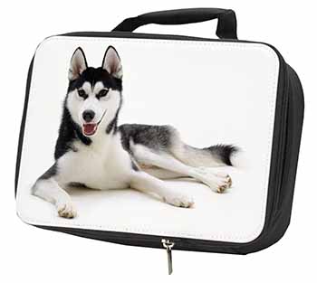 Siberian Husky Dog Black Insulated School Lunch Box/Picnic Bag