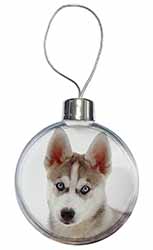 Siberian Husky Christmas Bauble