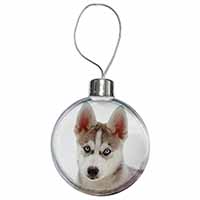 Siberian Husky Christmas Bauble