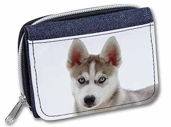 Siberian Husky Unisex Denim Purse Wallet