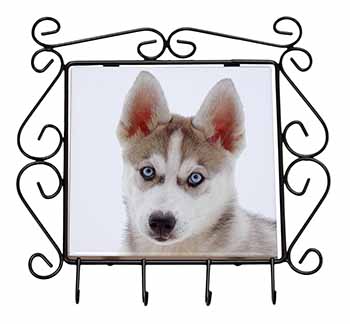 Siberian Husky Wrought Iron Key Holder Hooks