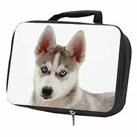 Siberian Husky Black Insulated School Lunch Box/Picnic Bag