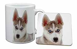 Siberian Husky Mug and Coaster Set