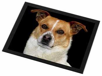 Jack Russell Terrier Dog Black Rim High Quality Glass Placemat