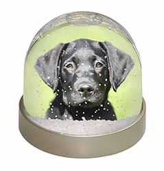 Black Labrador Puppy Photo Snow Globe Waterball