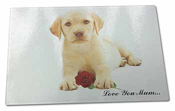 Large Glass Cutting Chopping Board Labrador+Rose 